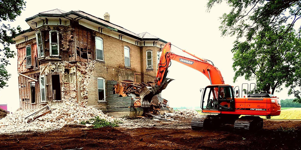 excavator demolition